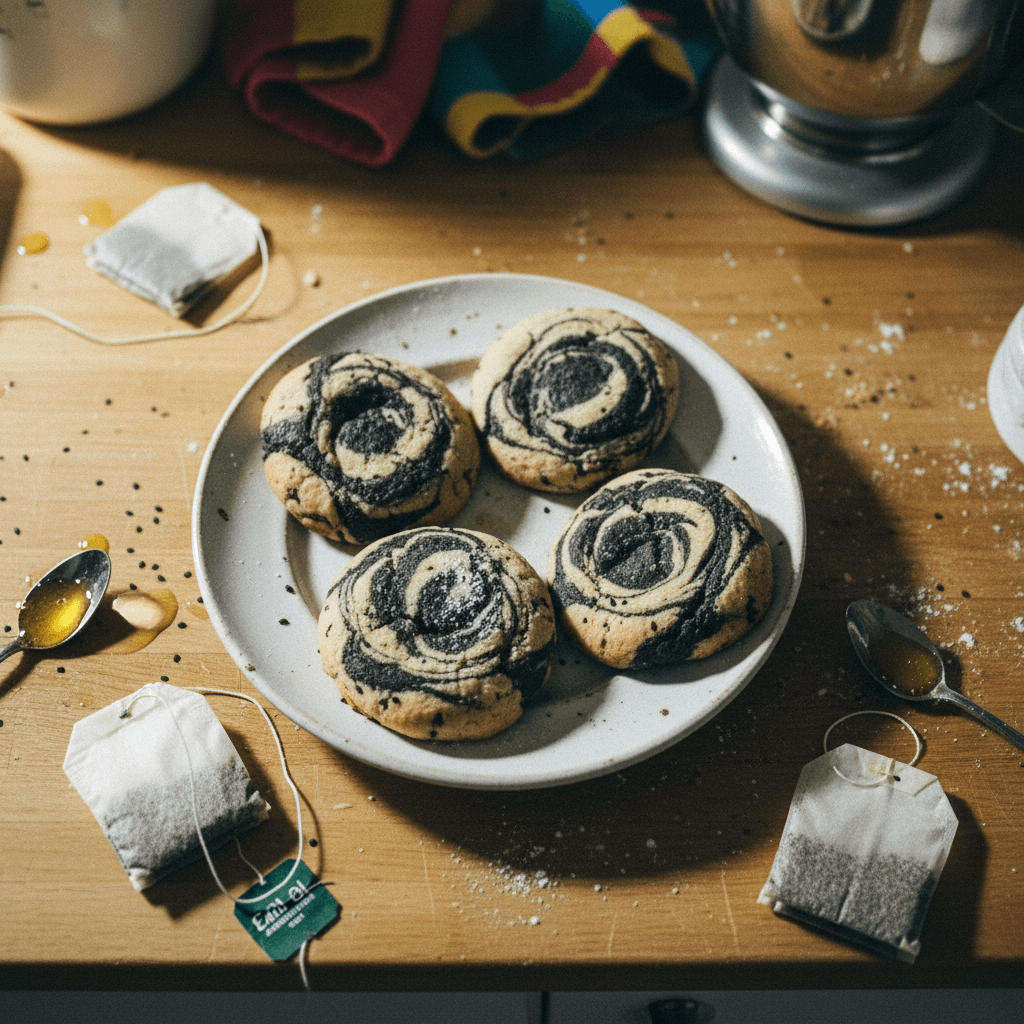Black Sesame and Earl Grey Cookies