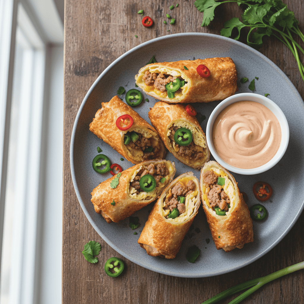 Air Fryer Sausage Egg Rolls