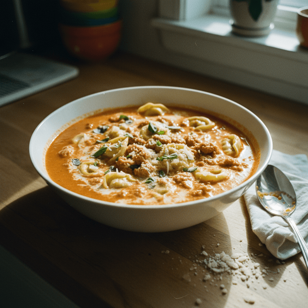 Creamy Tomato Tortellini Soup