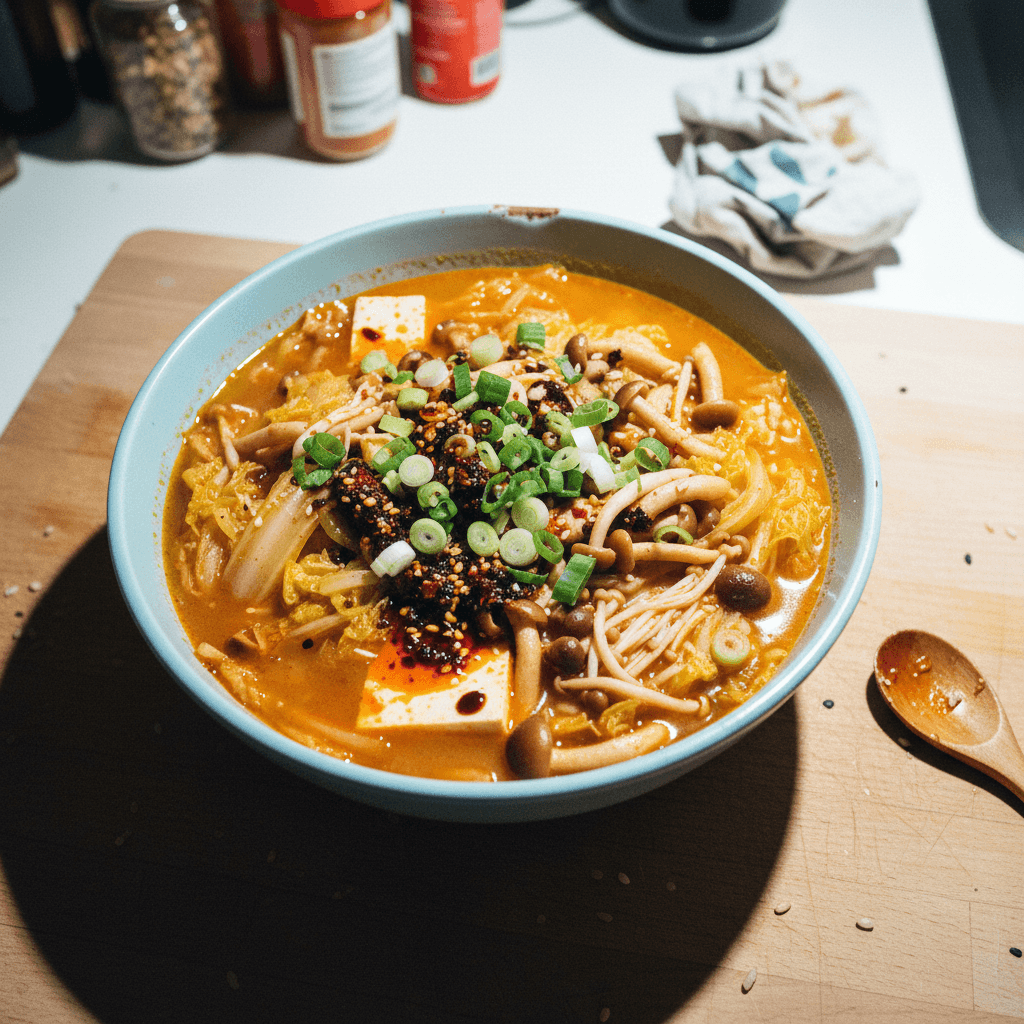 Spicy Tofu Cabbage Soup