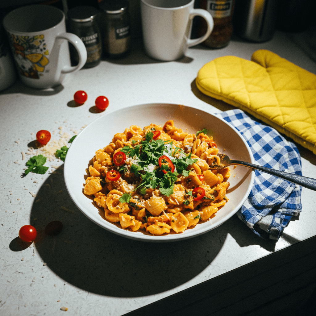 Creamy Tomato and Spinach Pasta
