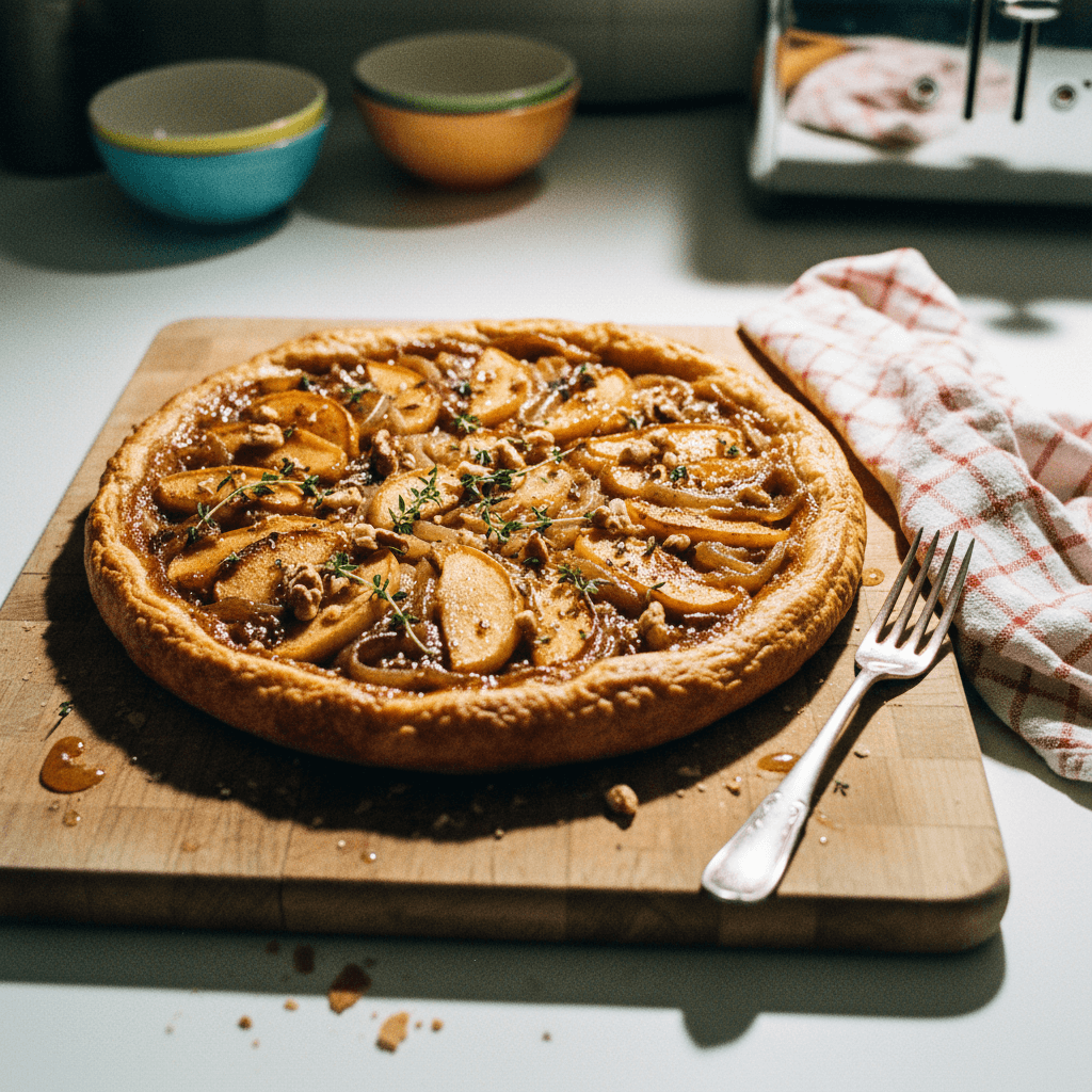Caramelized Apple and Onion Tart with Thyme and Gruyère