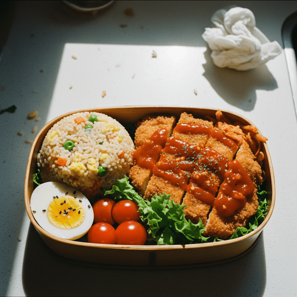 Korean-inspired Bento Box with Bang Bang Chicken