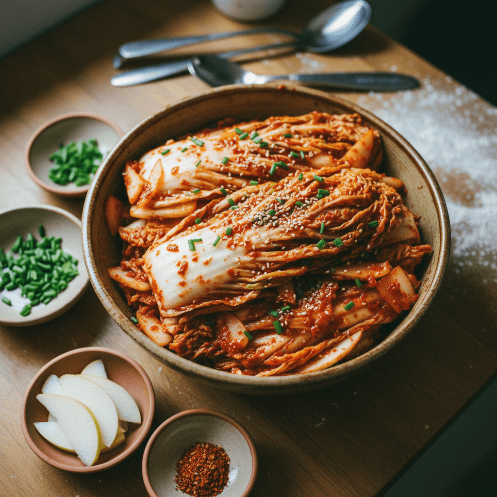 Homemade Napa Cabbage Kimchi
