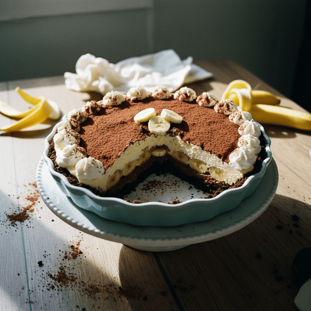 Banana Tiramisu Pudding Pie