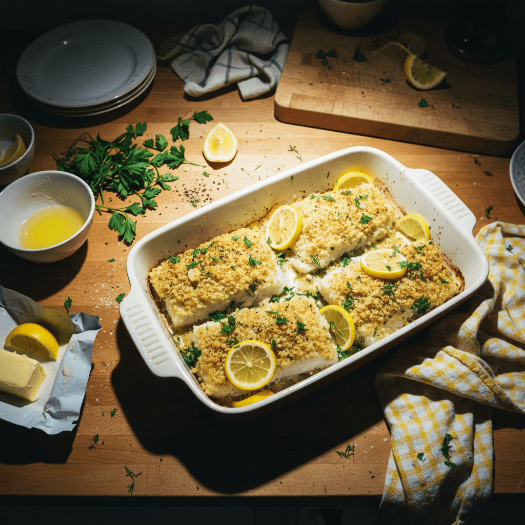Lemon Herb Baked Cod