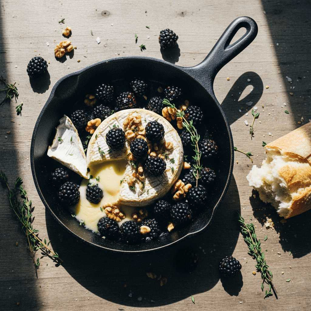 Baked Brie with Blackberries, Walnuts, and Thyme