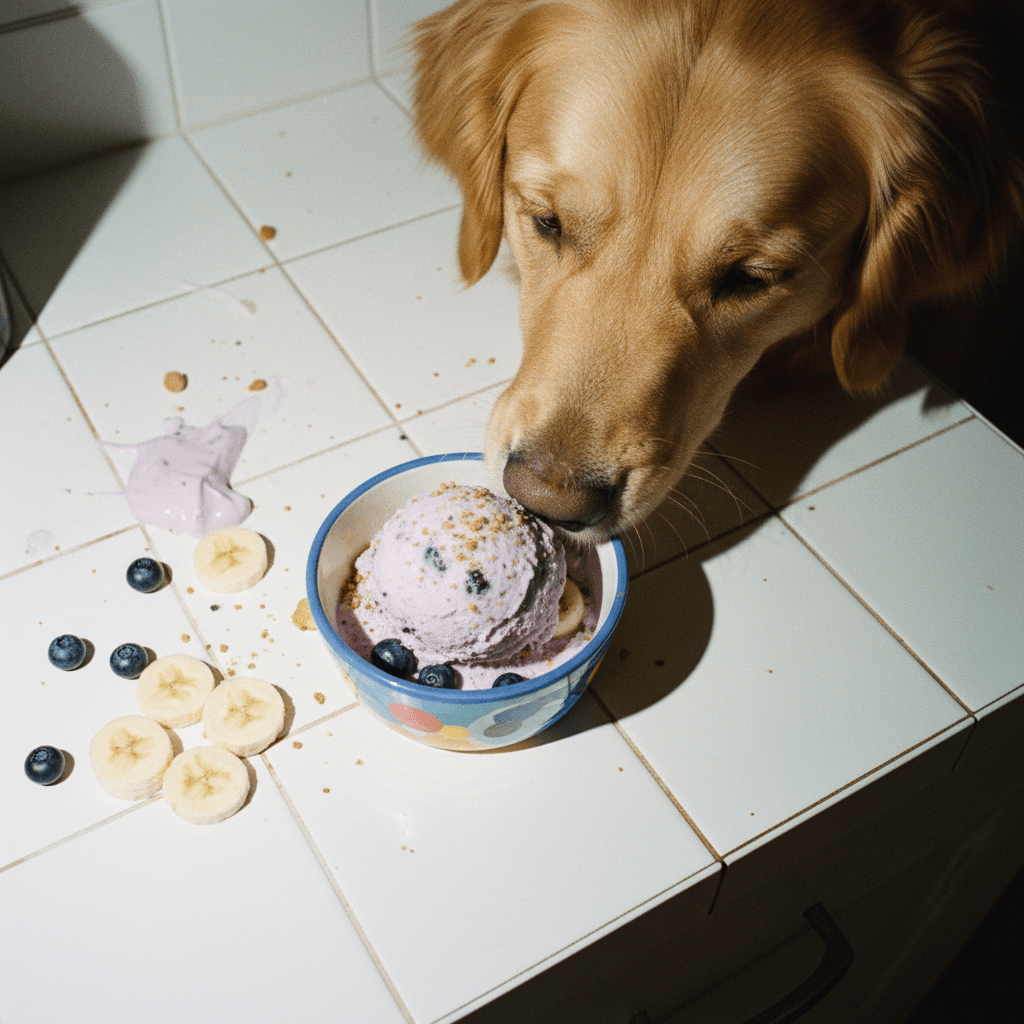 Blueberry-Banana Ice Cream Dog Treats