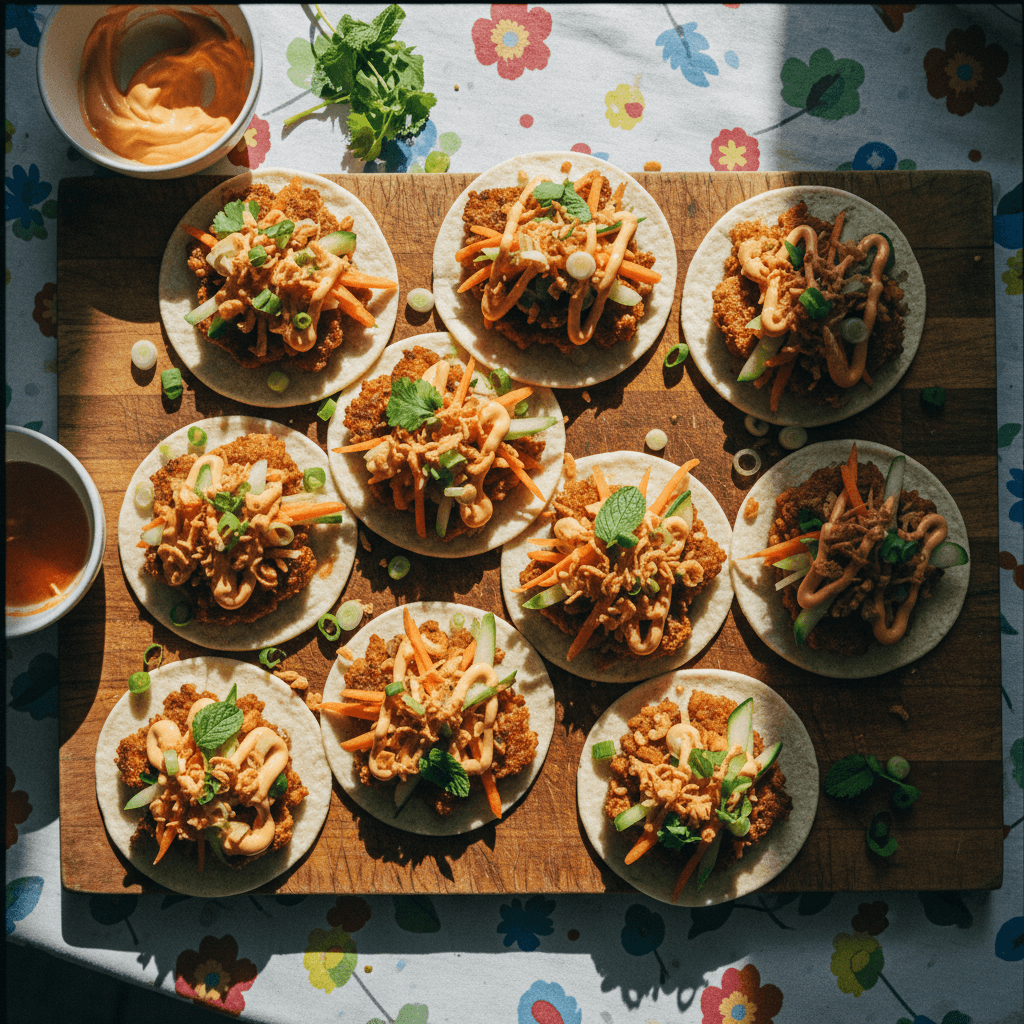 Chicken Banh Mi Smashed Taco