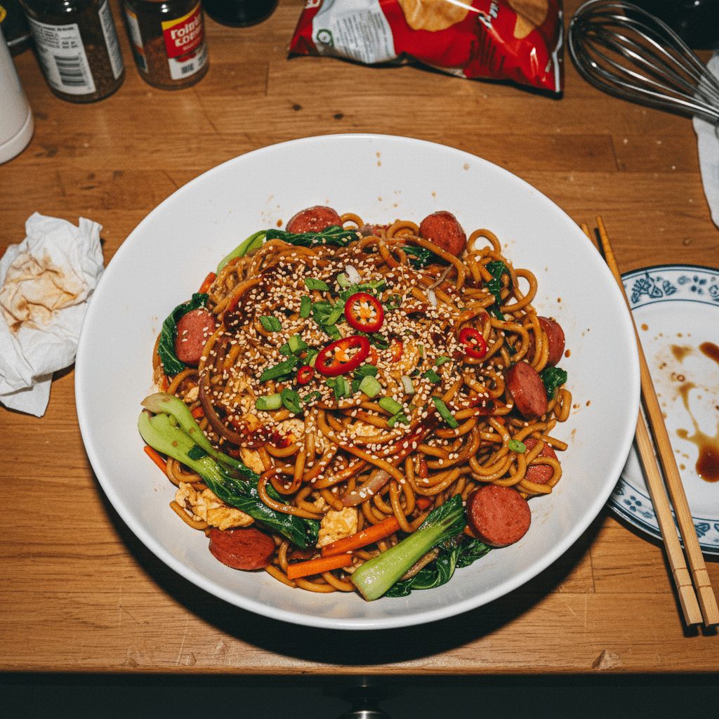 Hot Wok Noodles with Chili Oil