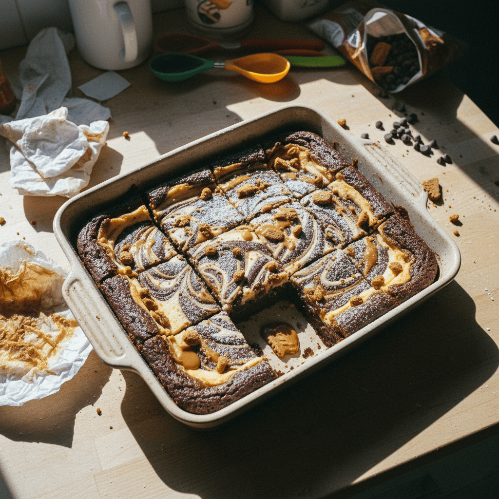 Cookie Butter Cheesecake Brownies