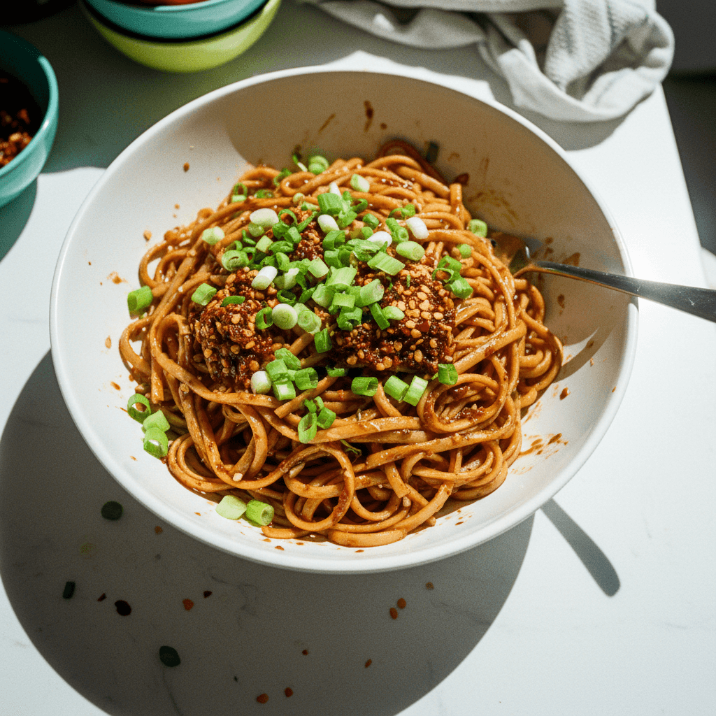 Saucy Mongolian Noodles