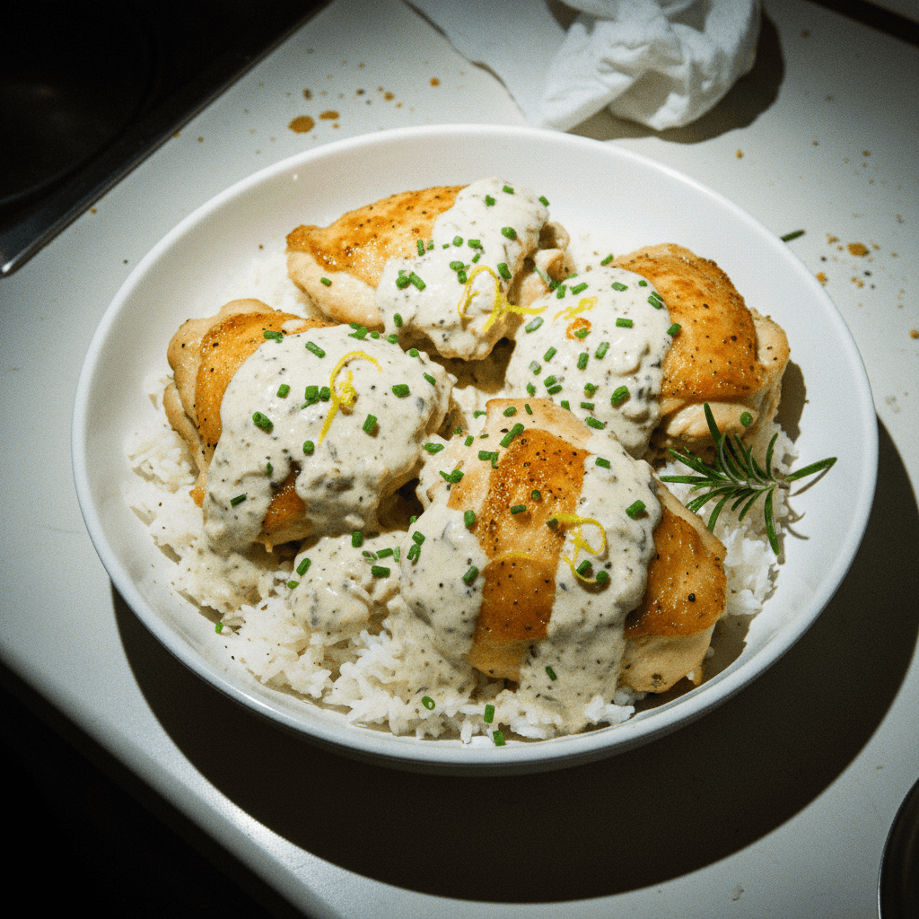 Creamy Chicken over Rice