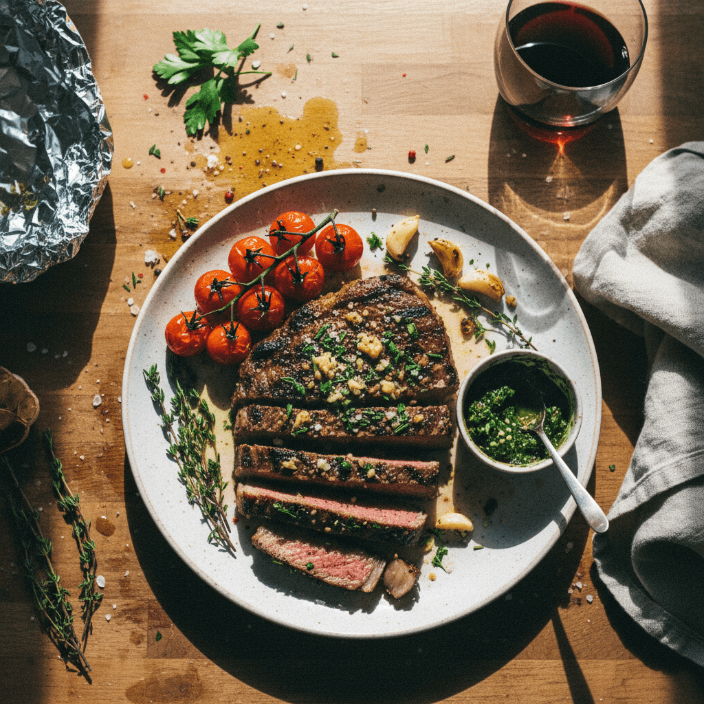 Garlic Herb New York Steak