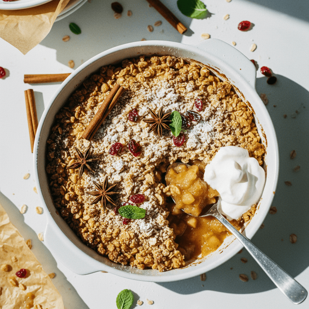 Spiced Apple Crumble with Oat Topping