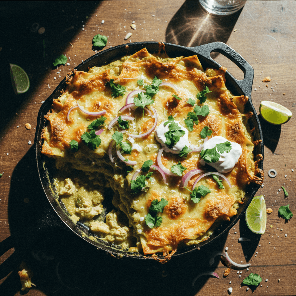 Green Chicken Enchilada Lasagna