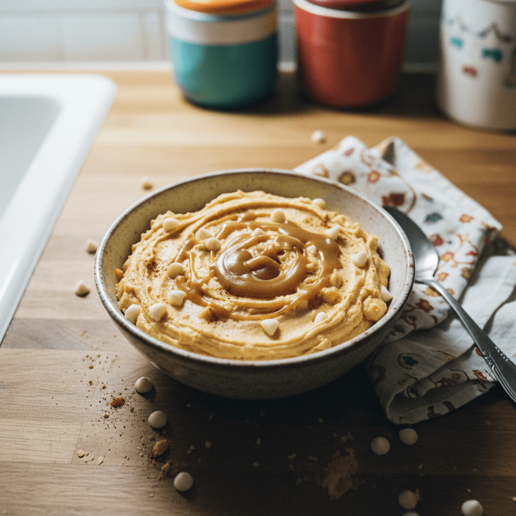 Healthy Pumpkin Spice Chickpea Cookie Dough