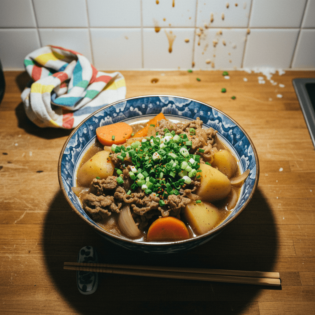 Rice Cooker Nikujaga (Meat and Potatoes)