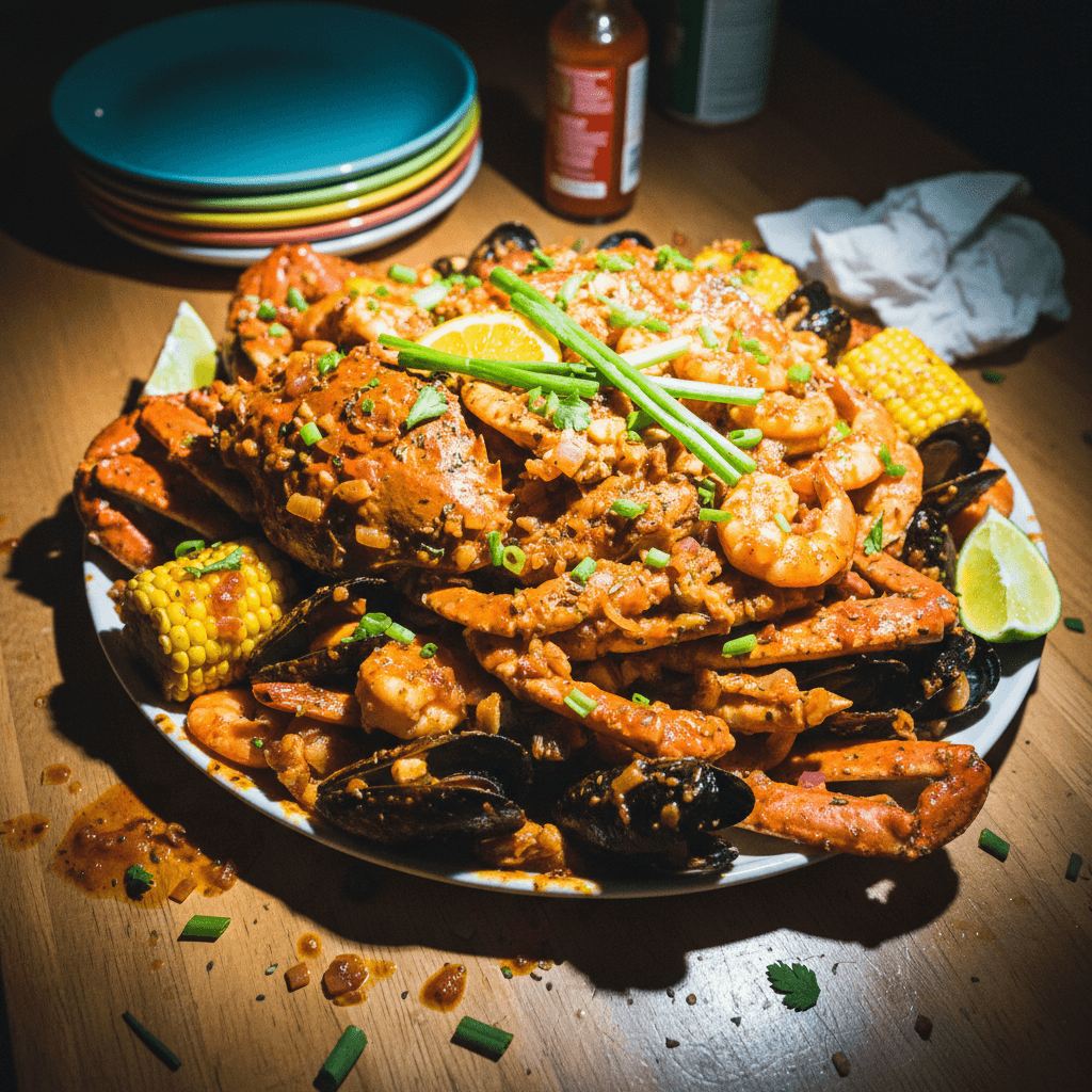 Smoked Seafood Bake (with Seafood Garlic Butter Sauce)