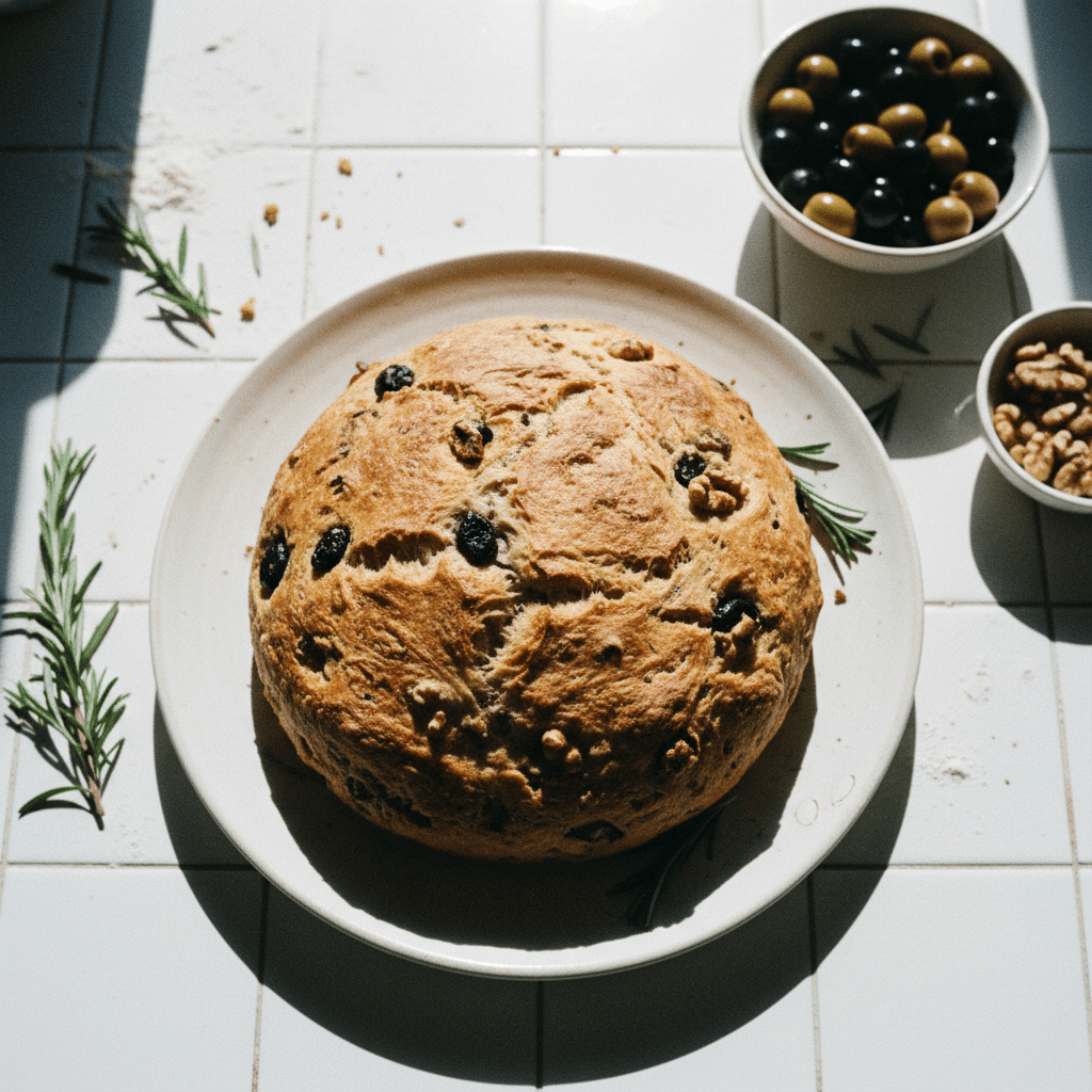 Quick Olive Walnut Bread