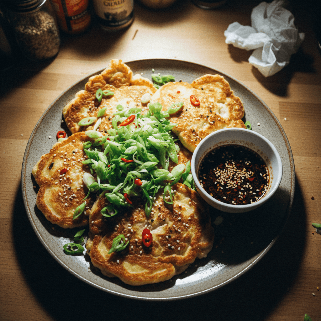 Green Onion Chicken Pancake (Padakjeon)