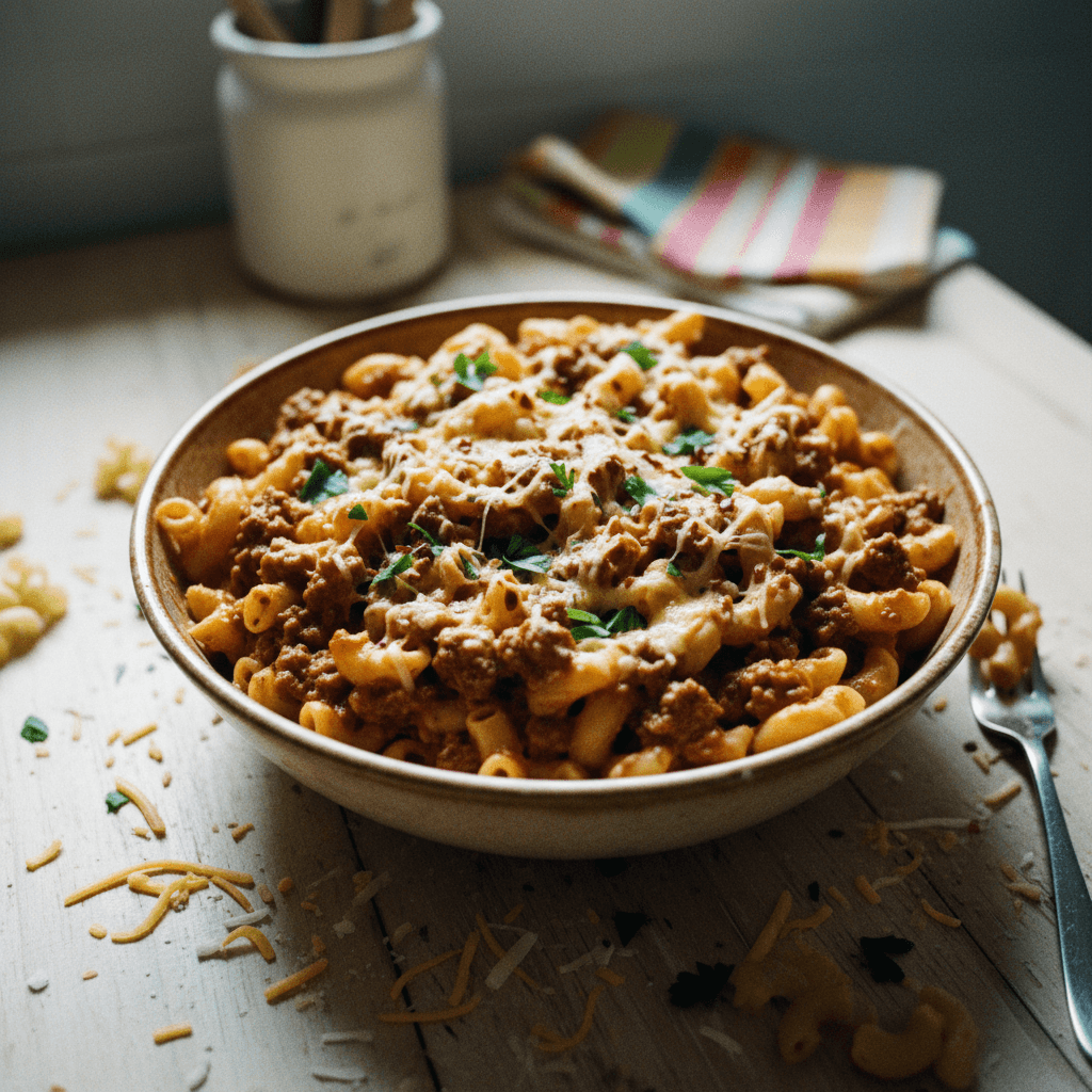 High Protein Beef Macaroni