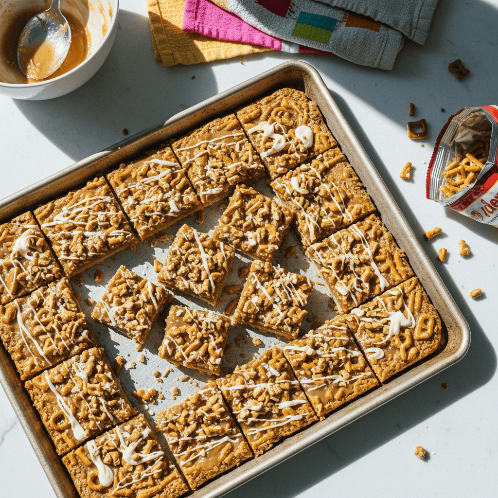 Salted Caramel Pretzel Bars