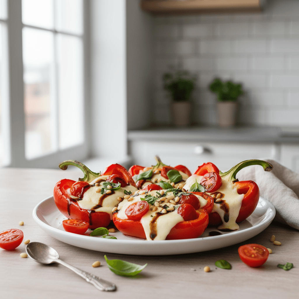 Caprese Stuffed Bell Peppers
