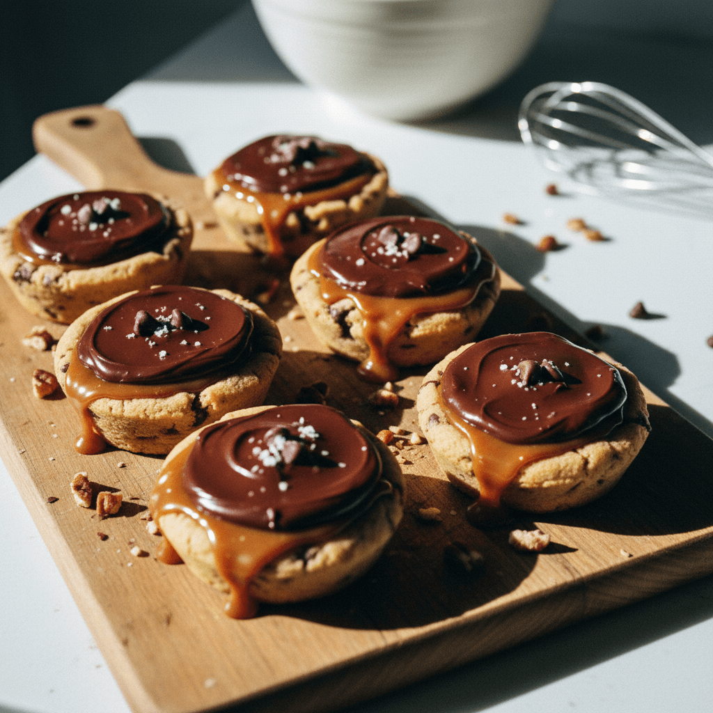 Chocolate Chip Caramel Cups