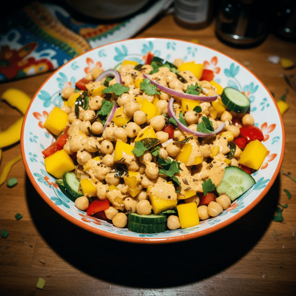 Indian-Inspired Mango Chickpea Salad