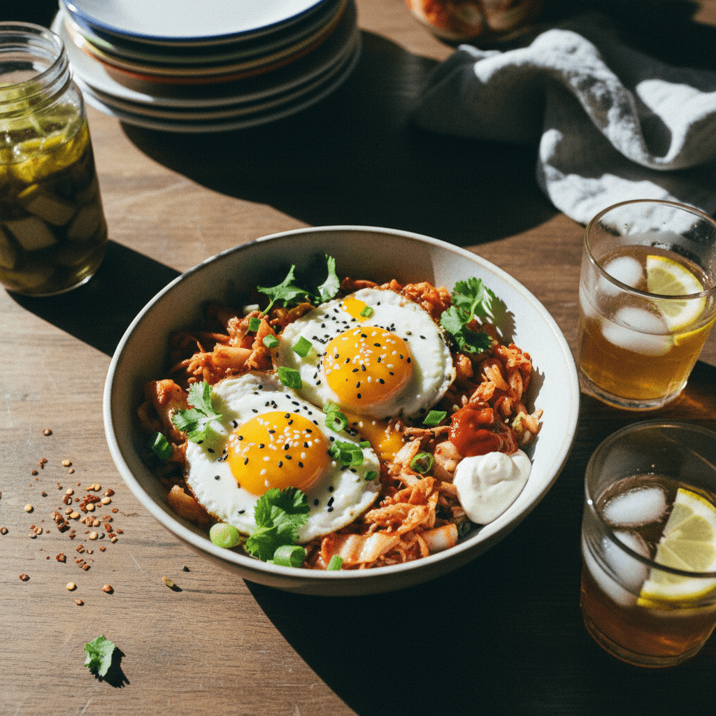 Probiotic Kimchi & Pasture-Raised Egg Superfood Bowl