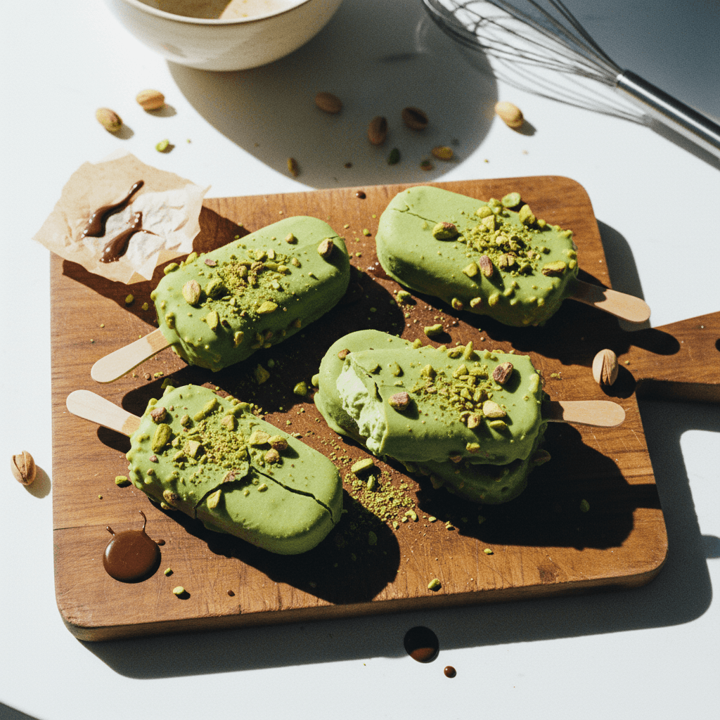 Pistachio Ice Cream Bars
