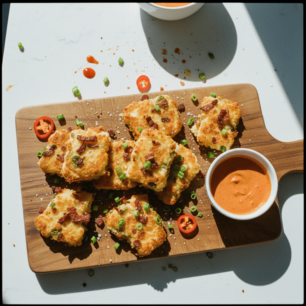 Bacon Jalapeño Crispy Fried Cheese Bars