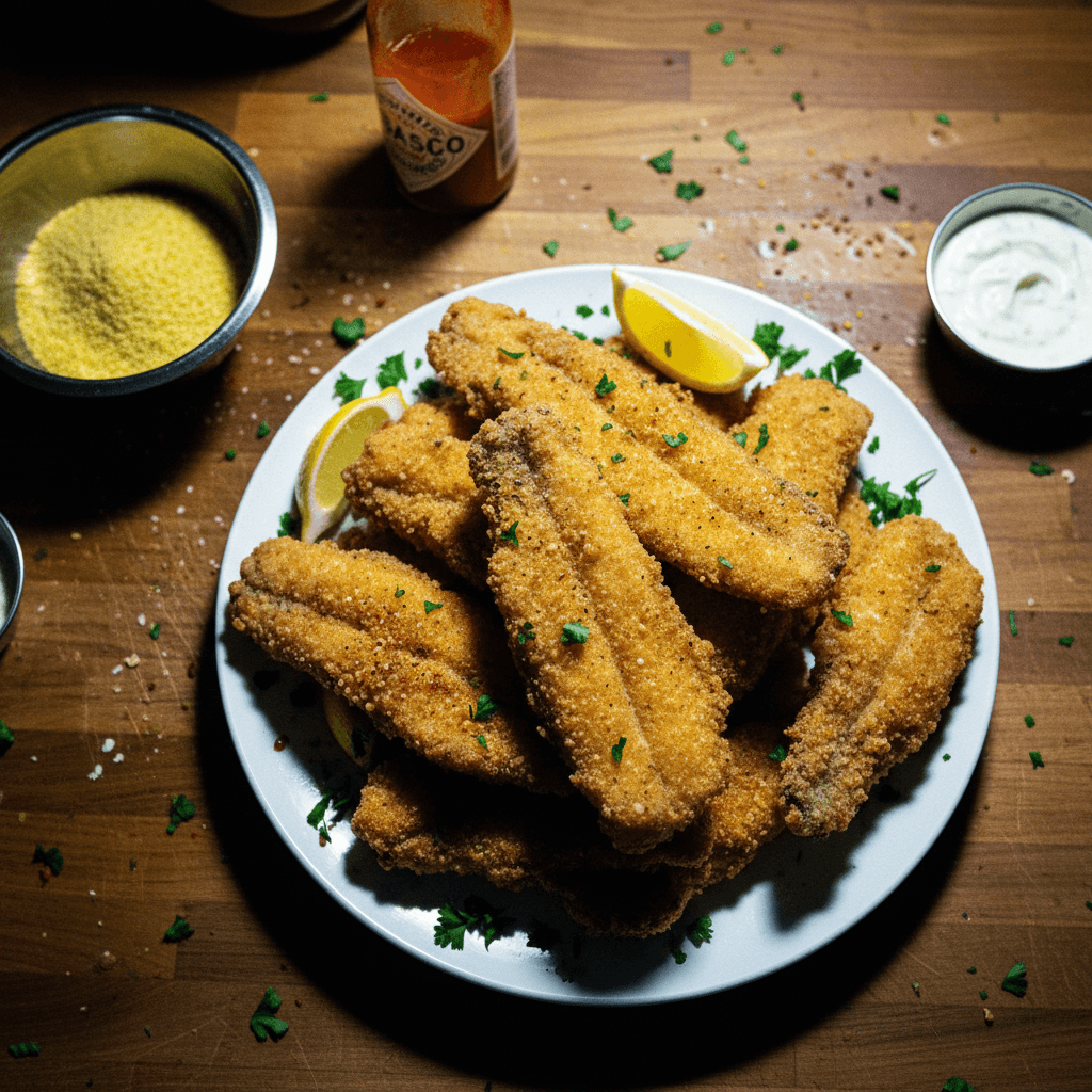 Fried Catfish with Homemade Tartar Sauce
