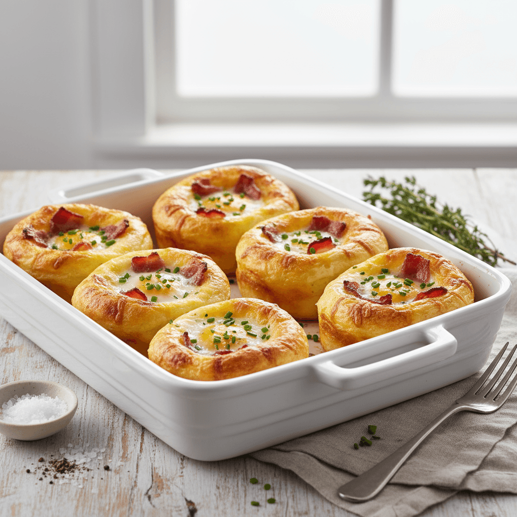 Bacon and Cheese Baked Egg Cups