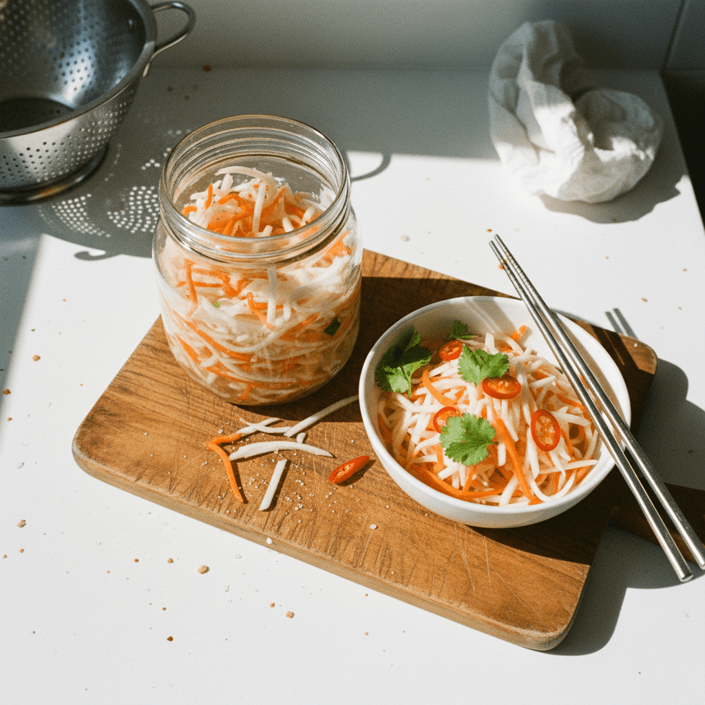 Đồ Chua (Vietnamese Pickled Carrot and Daikon)