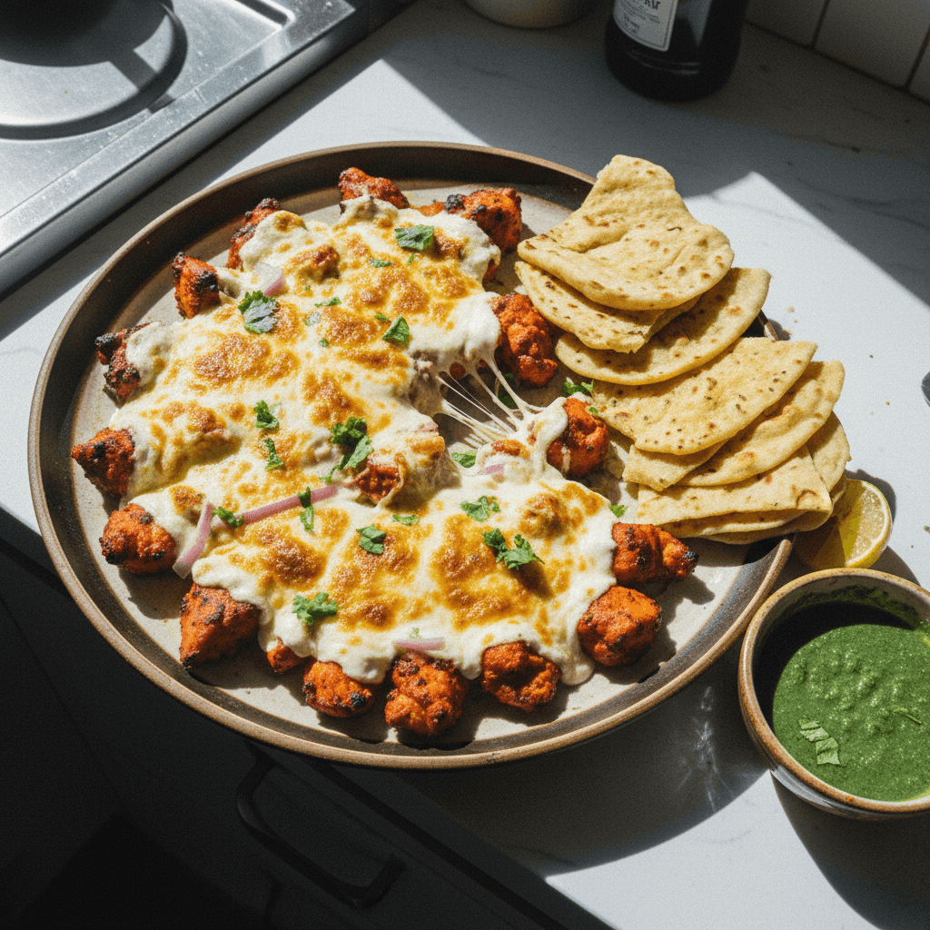 Cheesy Tandoori Chicken with Creamy Sauce