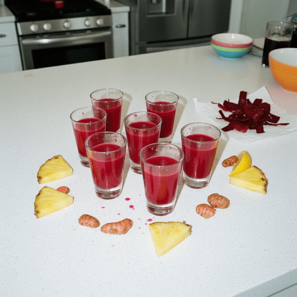 Vibrant Red Wellness Shots