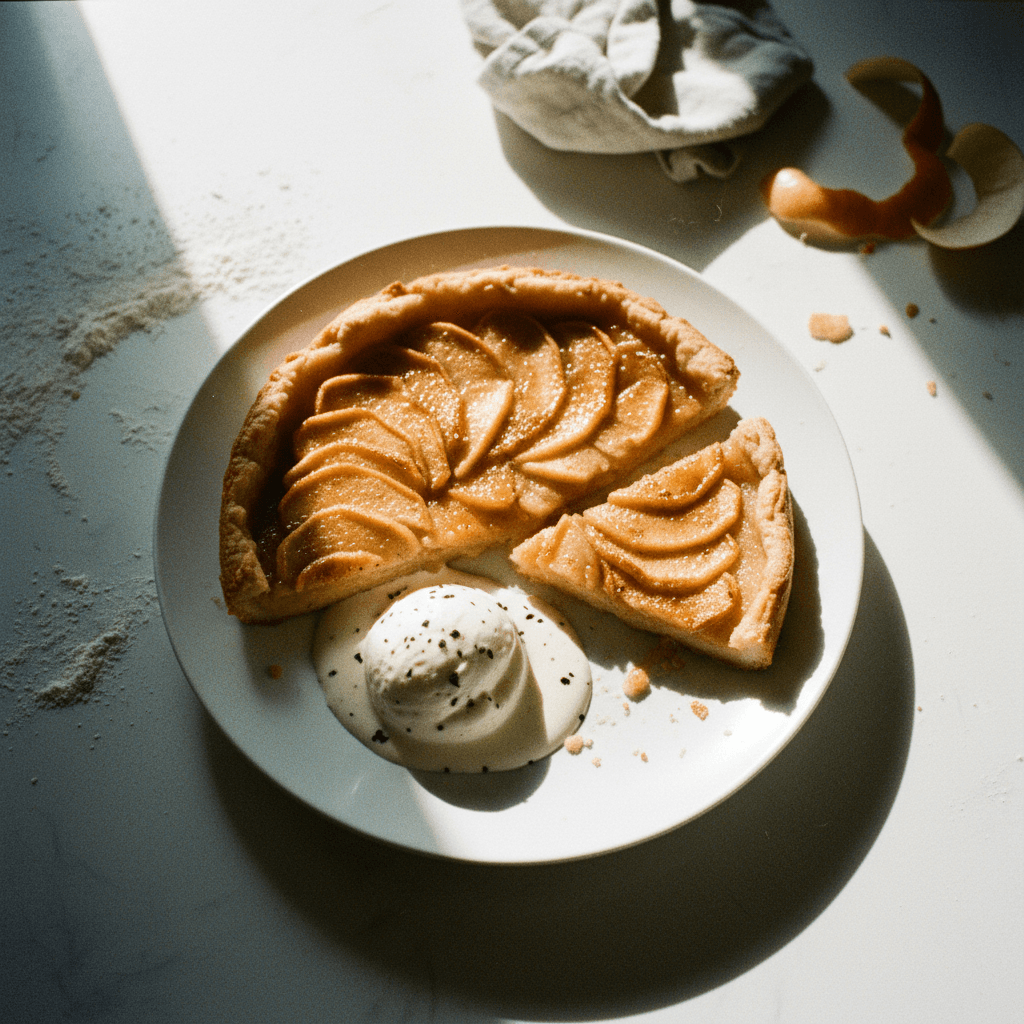 Apple Calvados Tarte Tatin, Vanilla Bean Crème