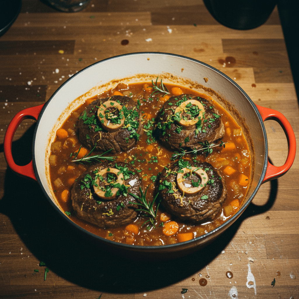 Osso Buco with Creamy Mashed Potatoes and Gremolata