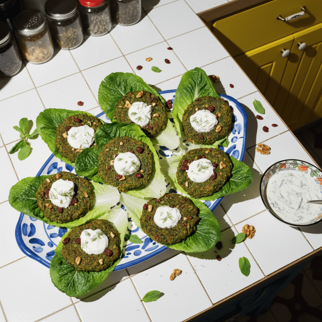 Kookoo Sabzi Lettuce Wraps