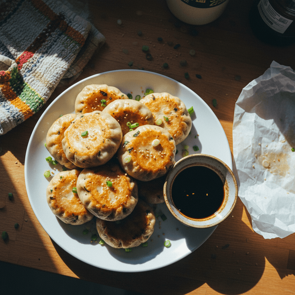 Pan-Fried Dumpling Buns (Sheng Jian Bao Style)