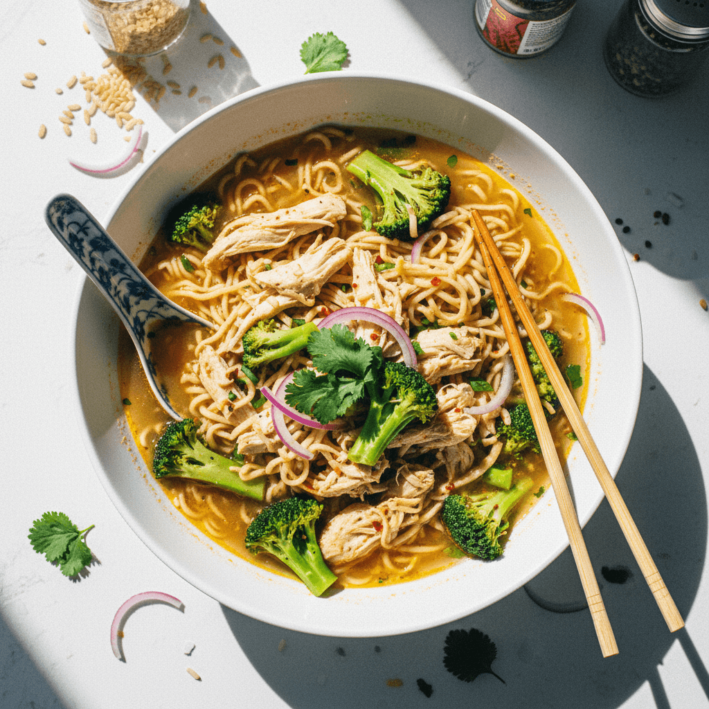 Broccoli and Chicken Noodle Soup