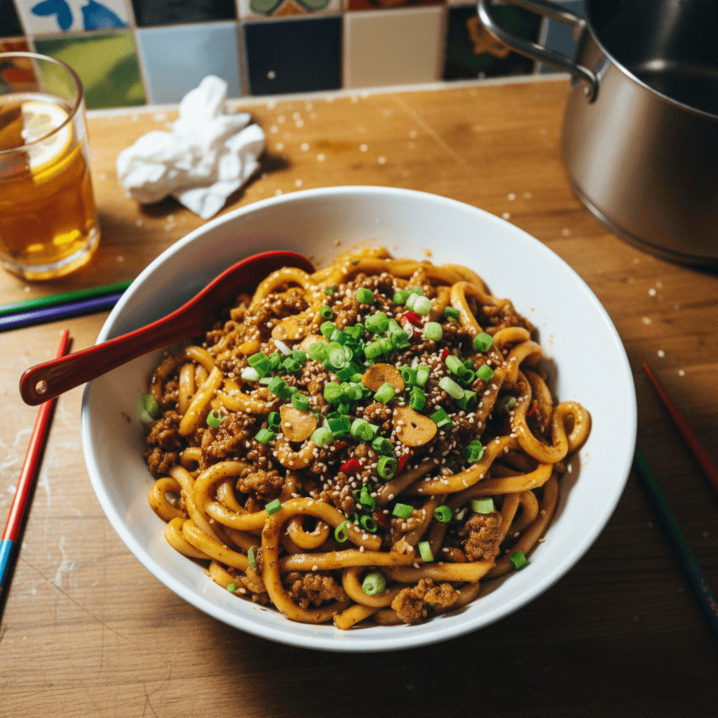 Chili Garlic Pork Udon