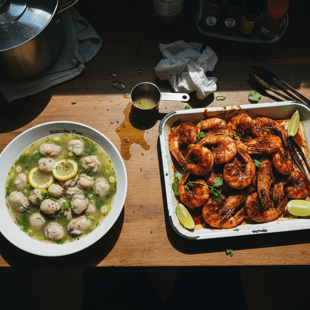 Blanche Pino and Barbecue Easy Peel Shrimp