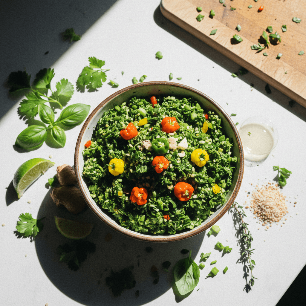 Homemade Spicy Green Seasoning