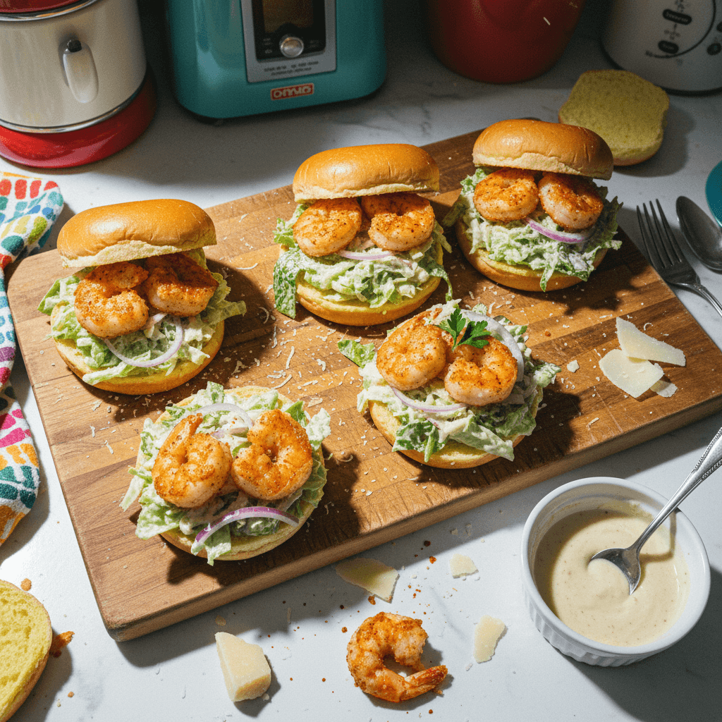Parmesan Crusted Shrimp Sliders