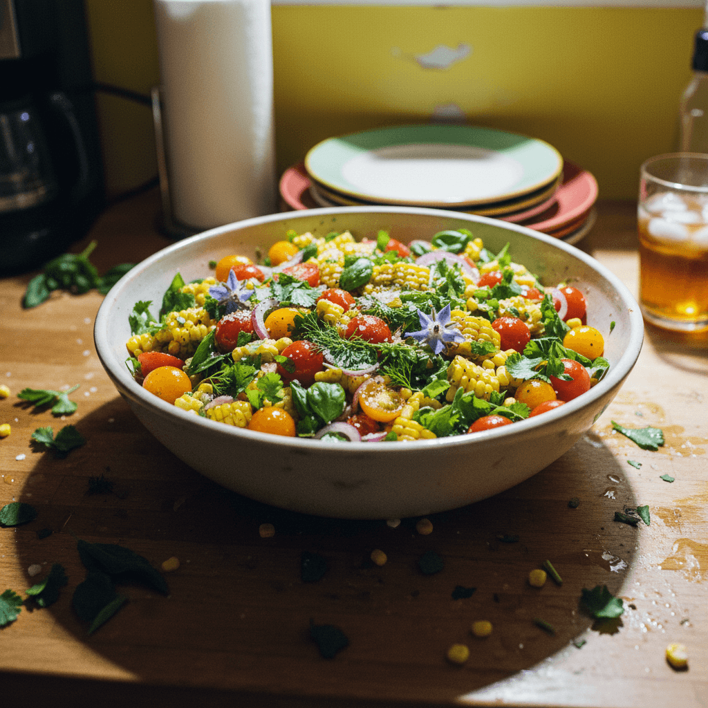 Fresh Corn, Cherry Tomato, Herb Salad
