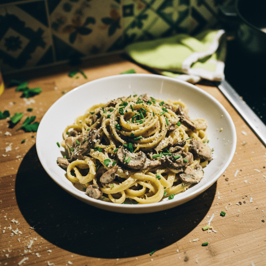 Mushroom Truffle Fettuccine