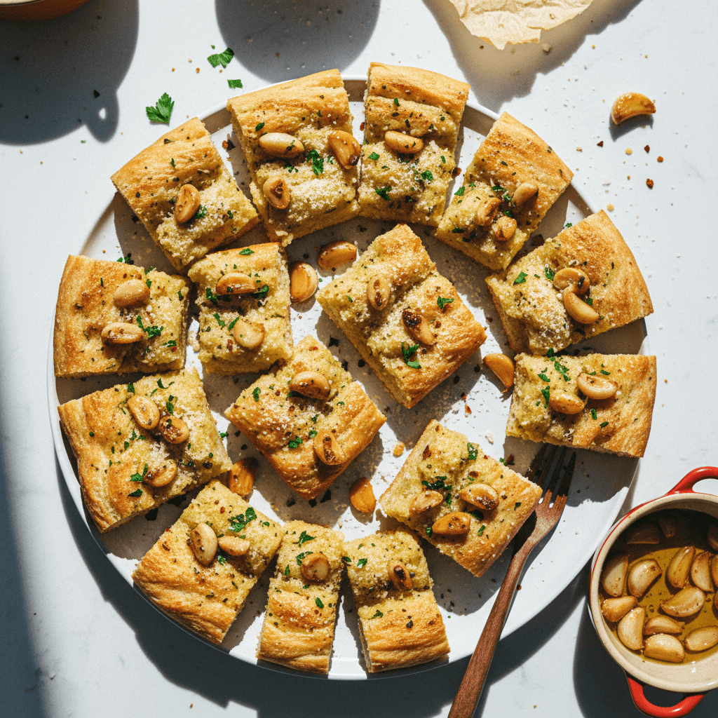 Pan-Fried Garlic Butter Focaccia